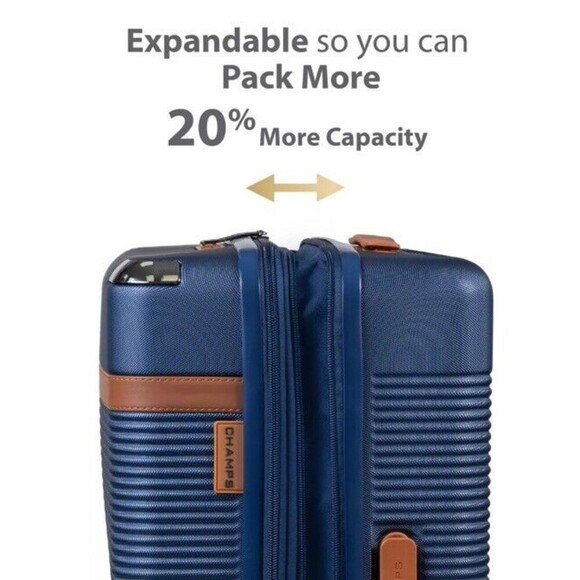 Champs Vintage Air 28 in Hardside Luggage Suitcase with Spinner Wheels - Picture 7 of 15